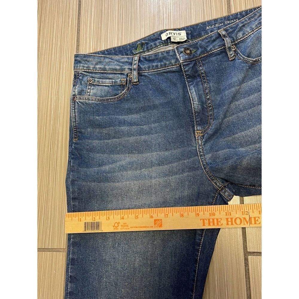 Orvis 10” rise skinny jeans womens sz 12 (Fits size 10 better) stretch NWT - Picture 4 of 10